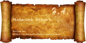 Hudacsek Albert névjegykártya