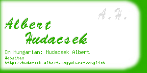 albert hudacsek business card